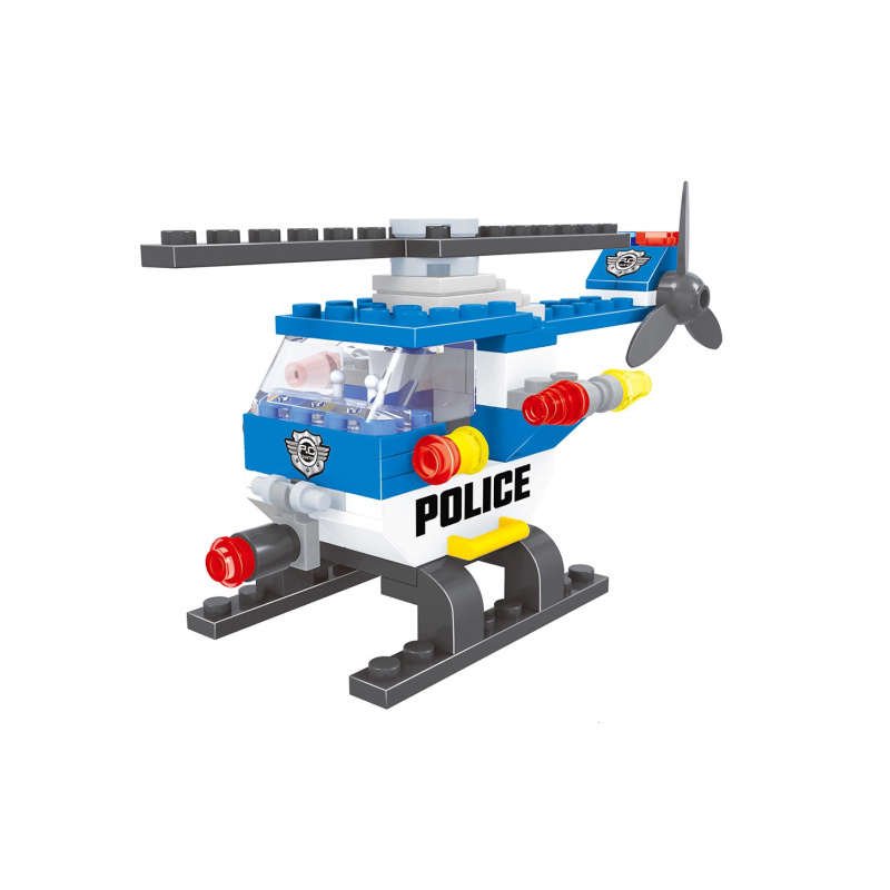 kompatibilní stavebnice bloxo policie helikoptéra 68 ks