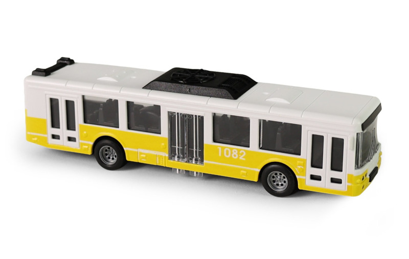 Autobus MHD se setrvačníkem 16 cm – žlutý