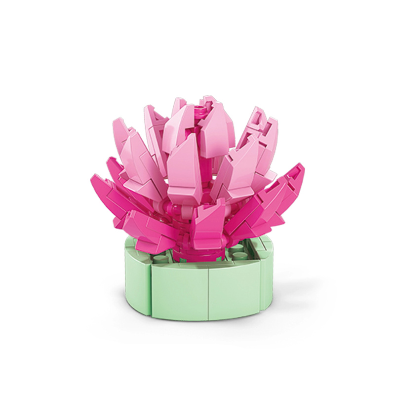 Stavebnice květina v květináči – mini rostliny ze stavebních kostek