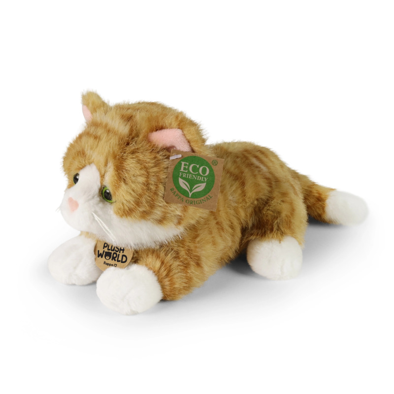 Plyšová kočka rezavá 22 cm Eco-friendly Plush World