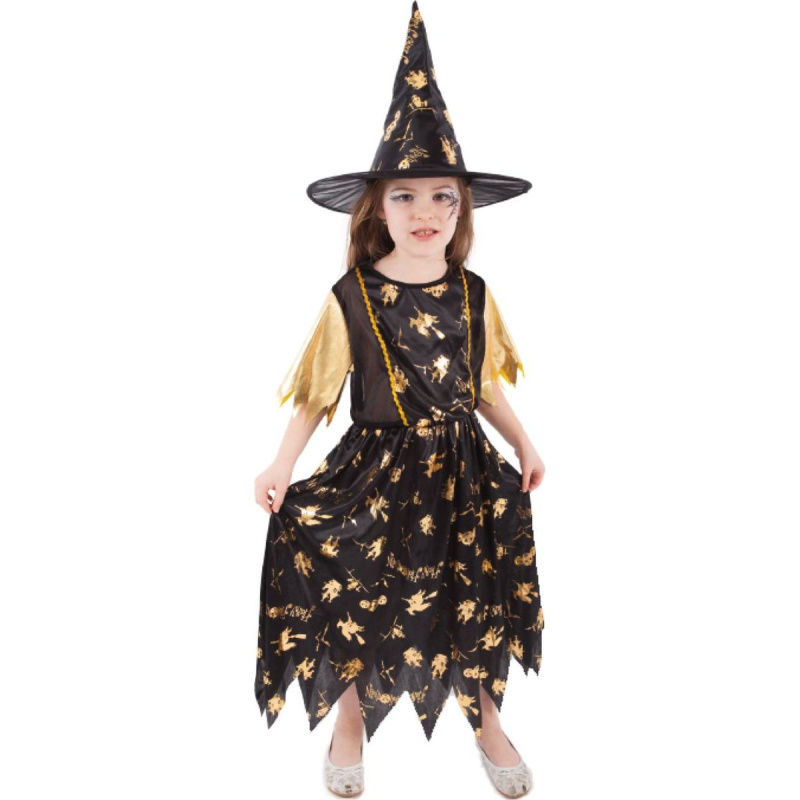 Dětský kostým čarodějnice/Halloween (S)