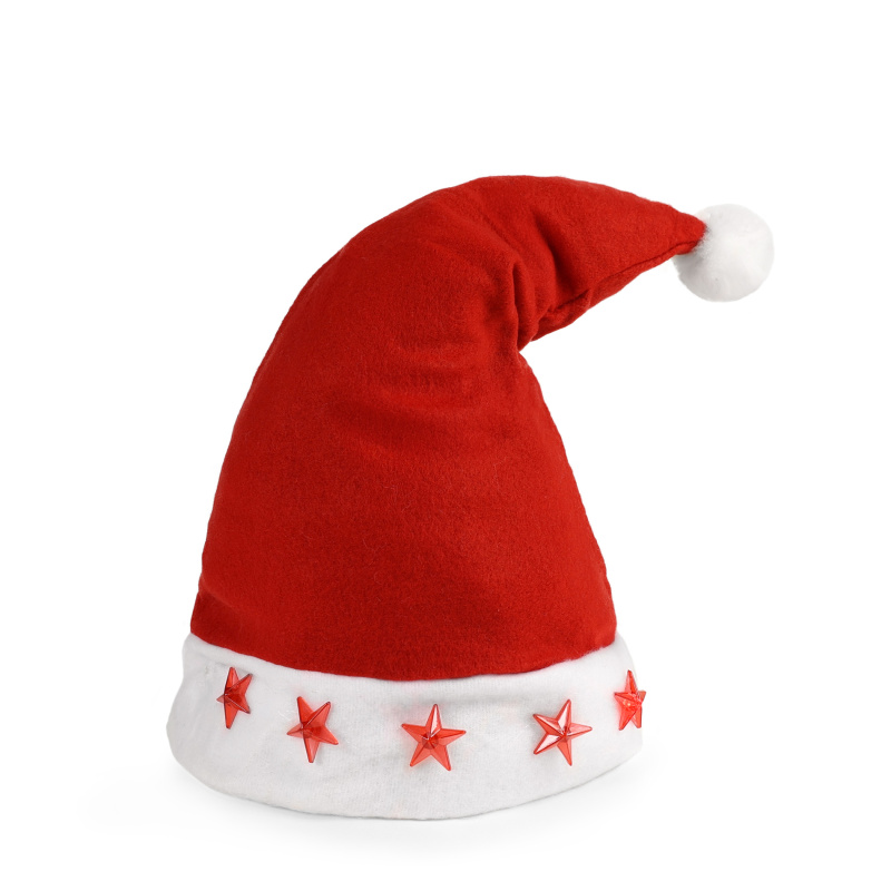 Čepice Santa Klaus blikající s hvězdičkami