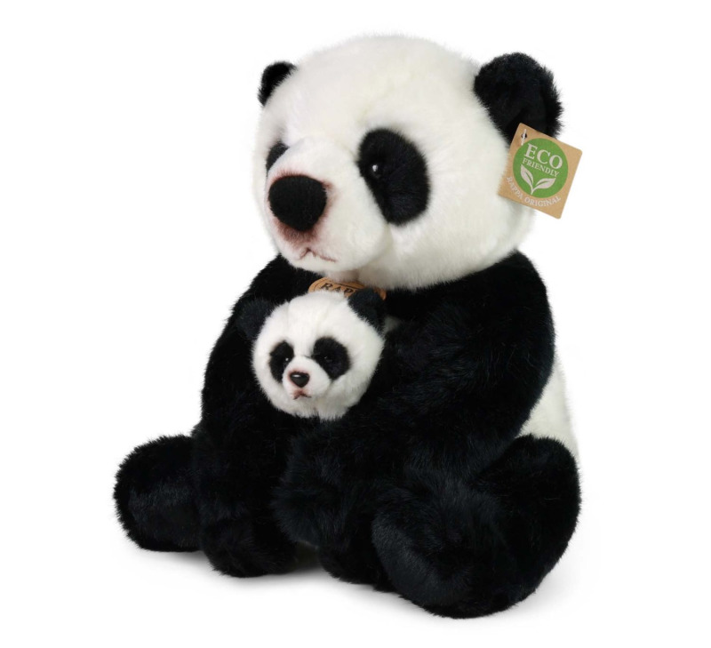 Rappa Plyšová panda s mládětem 27 cm ECO-FRIENDLY