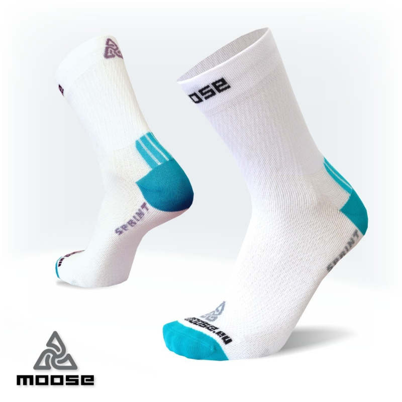 SPRINT lehké běžecké ponožky Moose bílá XS