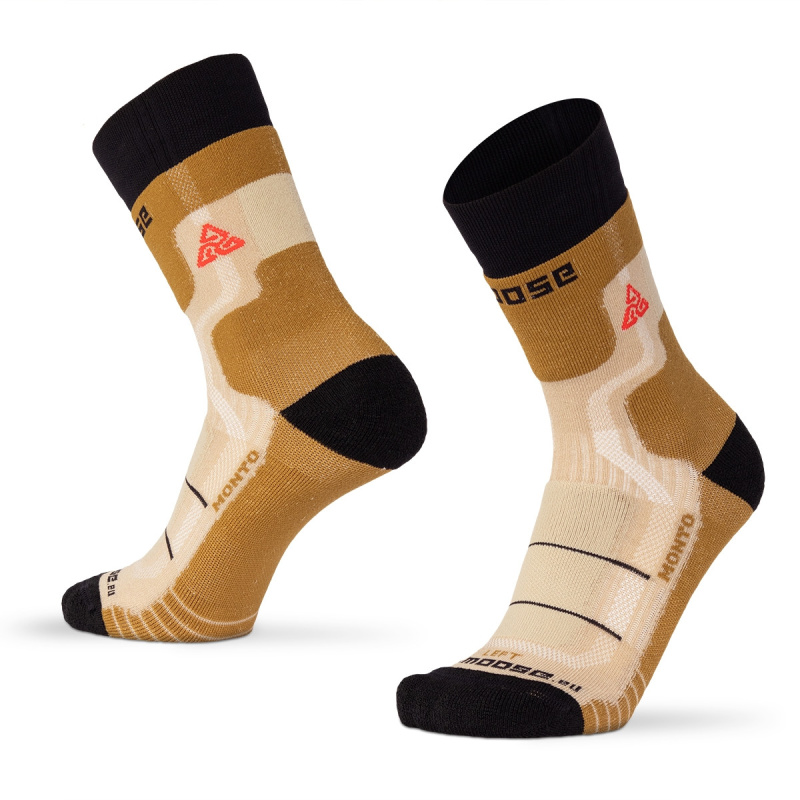 MONTO merino funkční podkolenky Moose béžová S