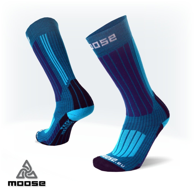 TREK turistické merino ponožky Moose tyrkysová XXL