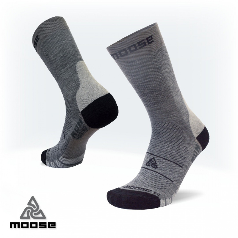 RUN merino běžecké ponožky Moose černá XL