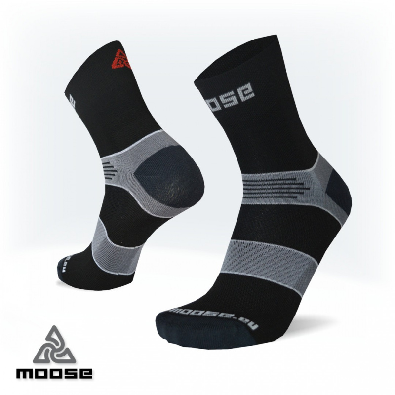ROAD MASTER sportovní cyklo ponožky Moose černá XL