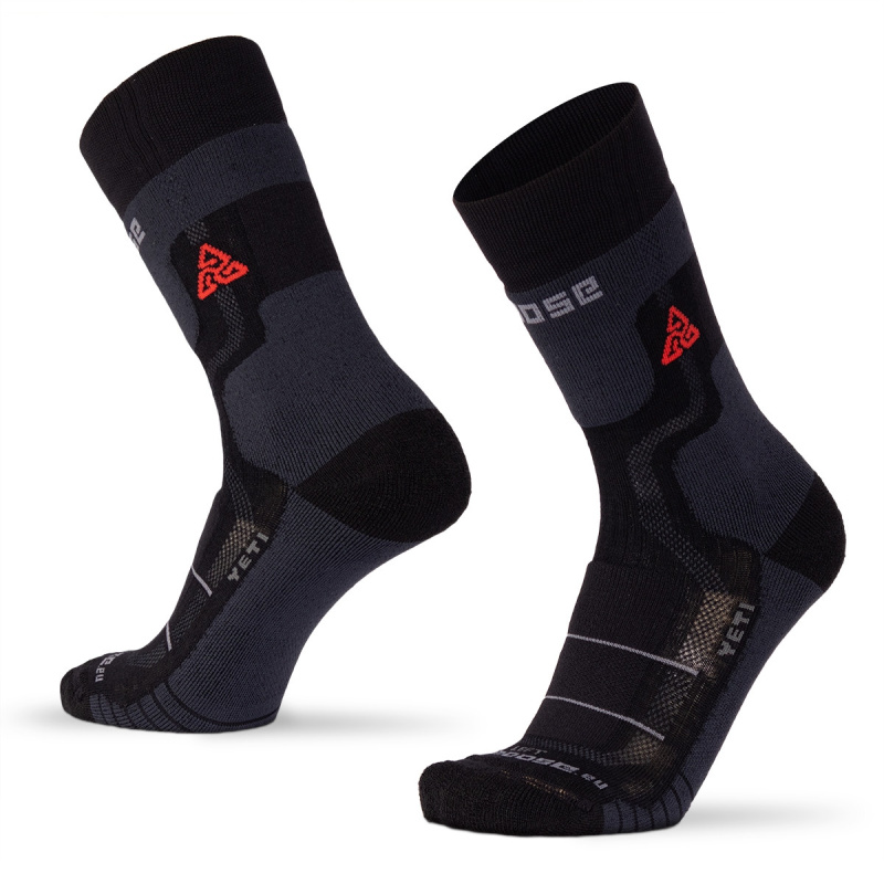 YETI MERINO extrémní trekingové podkolenky Moose černá XXL