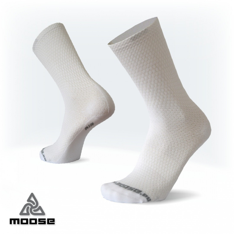 RACE AIR sportovní ponožky Moose bílá XS