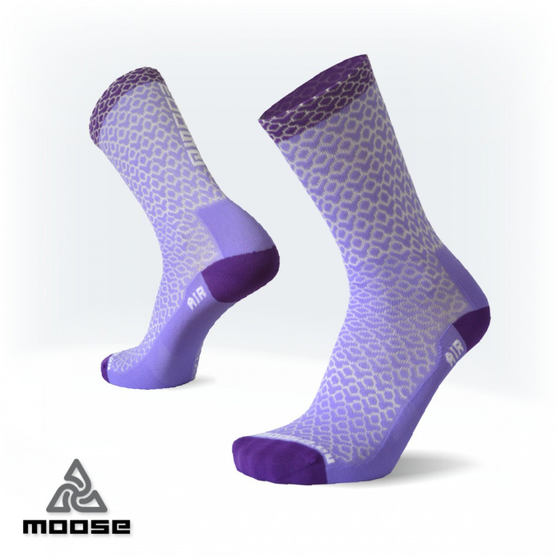 RACE AIR sportovní ponožky Moose fialová XS