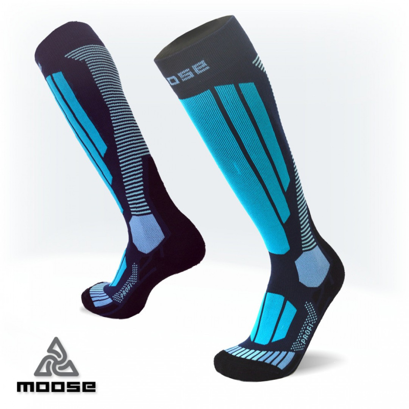 PROFI lyžařské podkolenky Moose modrá XL