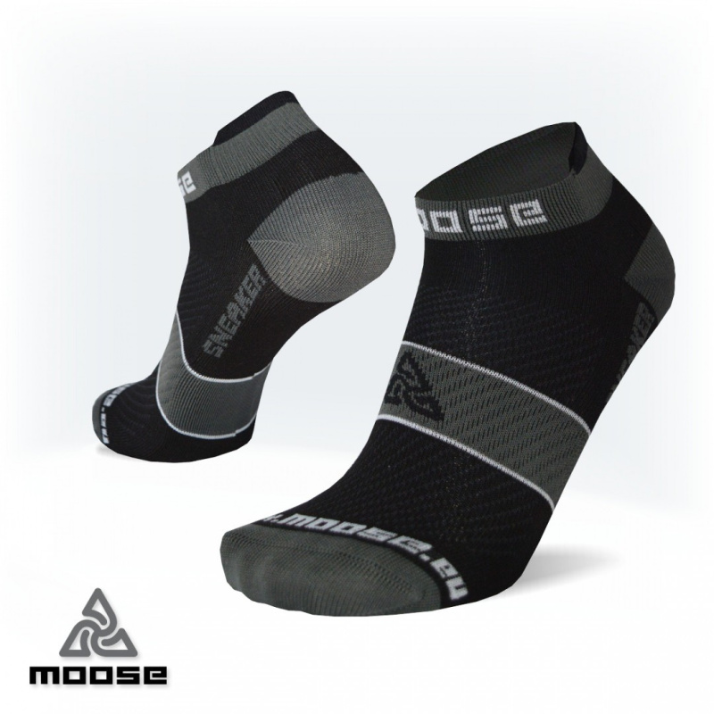 SNEAKER extra nízké ponožky Moose černá M