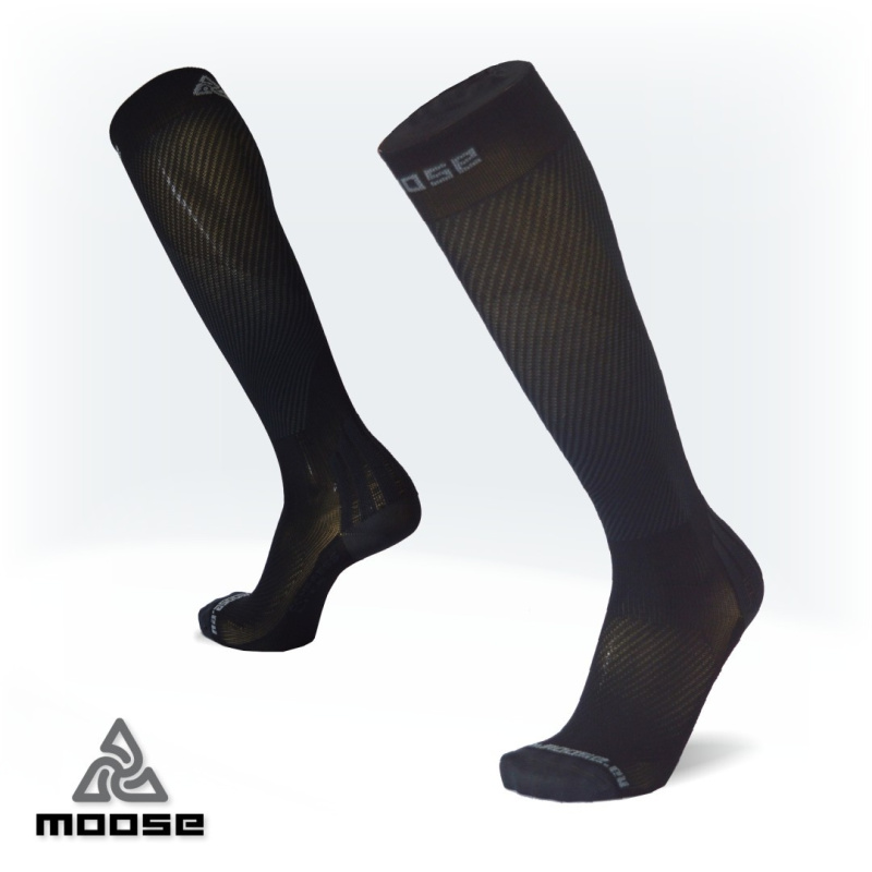 COMPRESS LITE kompresní podkolenky Moose černá XL