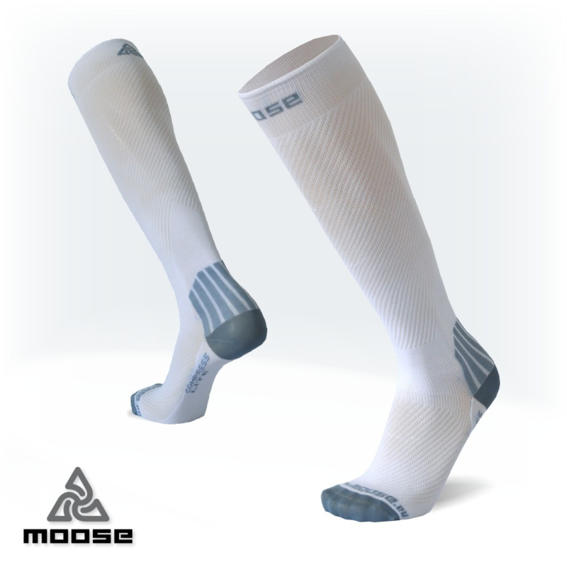 COMPRESS LITE kompresní podkolenky Moose bílá XS