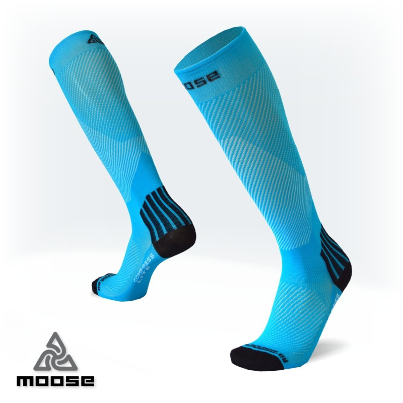 COMPRESS LITE kompresní podkolenky Moose tyrkysová XL