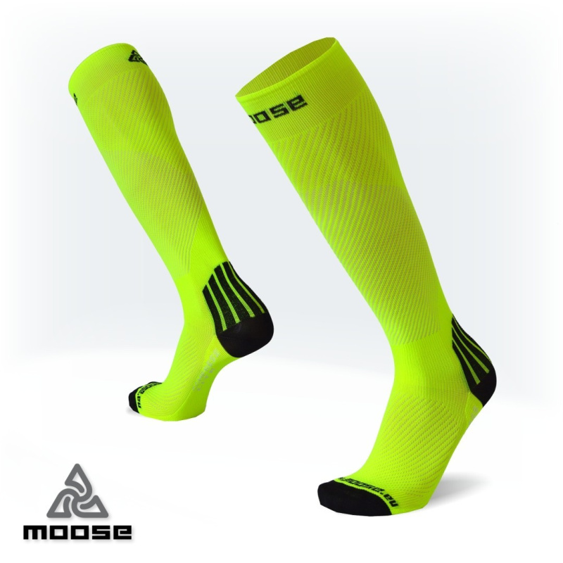 COMPRESS LITE kompresní podkolenky Moose žlutá XL