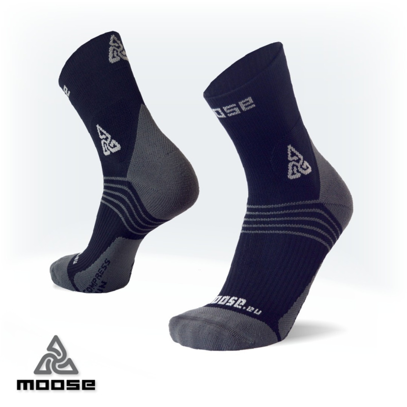 COMPRESS RUN kompresní ponožky Moose černá XXL