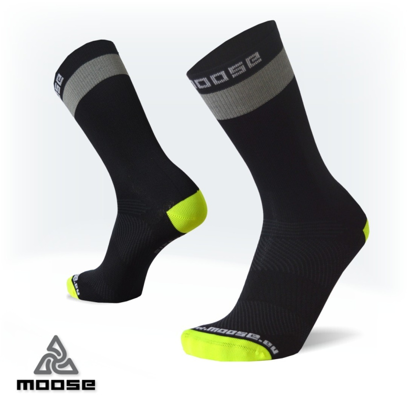 RACE REFLEX NEW sportovní ponožky Moose černá XL