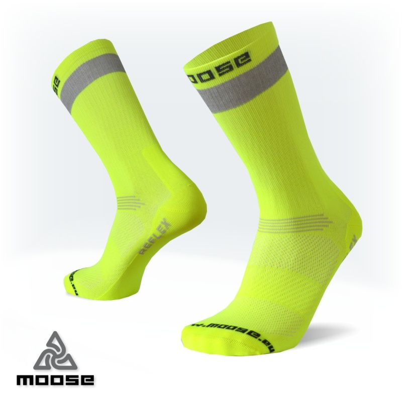 RACE REFLEX NEW sportovní ponožky Moose žlutá L