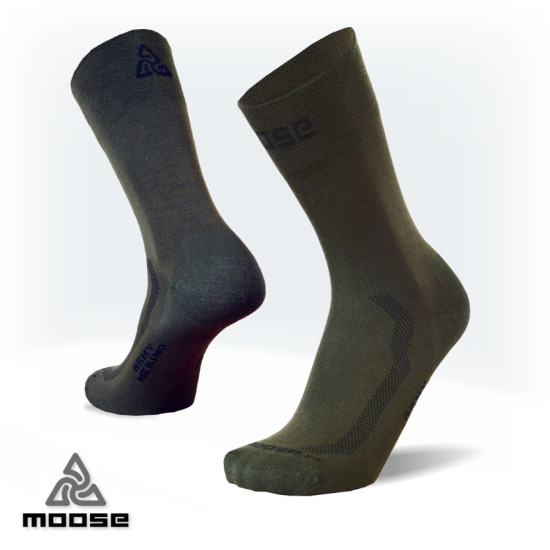 ARMY MERINO funkční ponožky Moose zelená XL