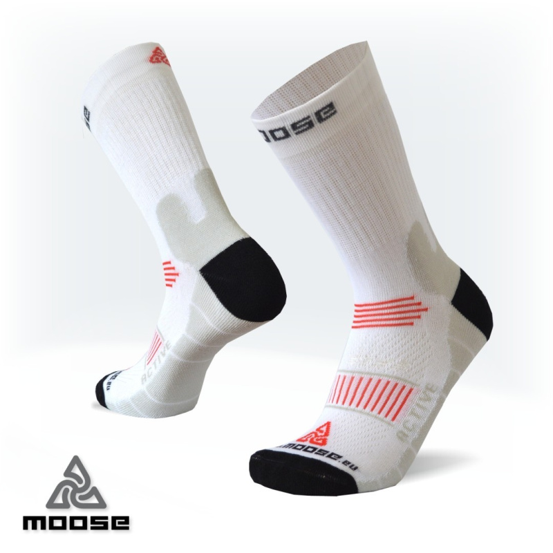 ACTIVE sportovní ponožky Moose bílá S