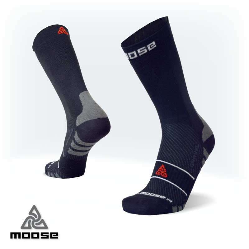 GRAVEL speciální cyklistické ponožky do terénu Moose černá XXL