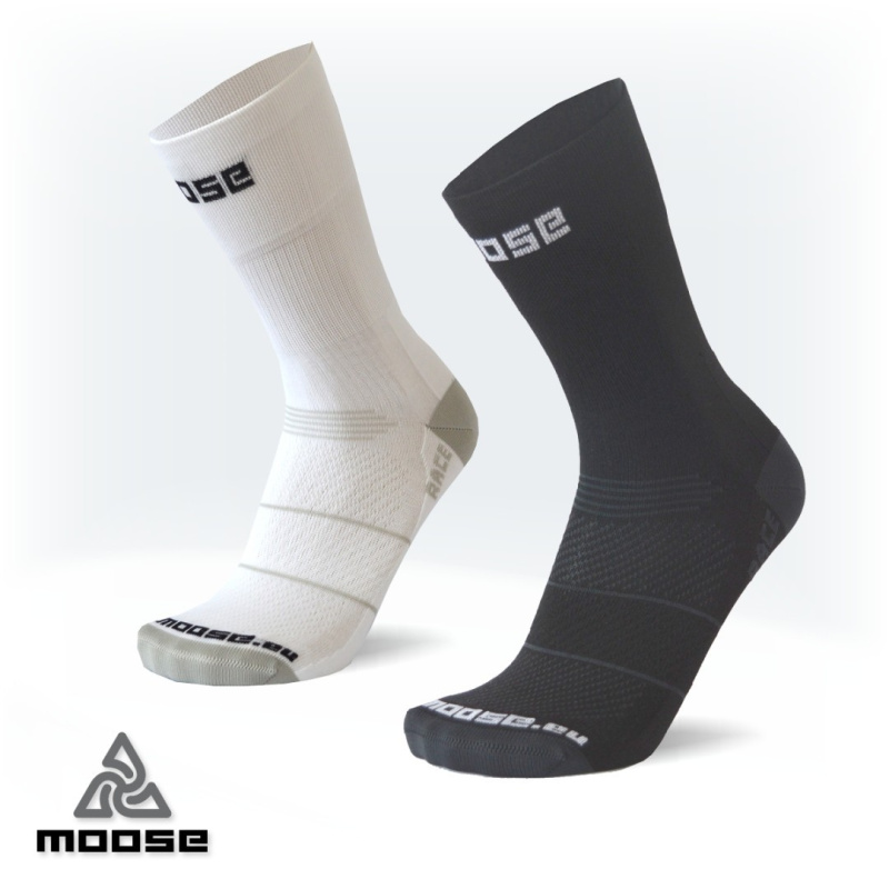 RACE CLASSIC sportovní ponožky Moose bílá S