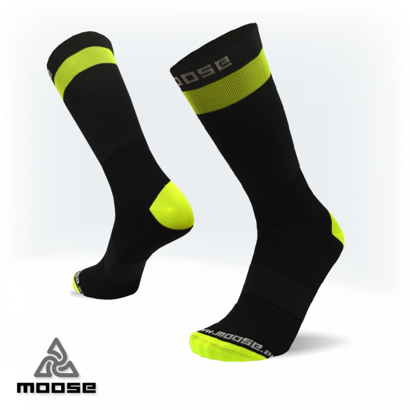 RACE POLY sportovní cyklo ponožky Moose černá XXL