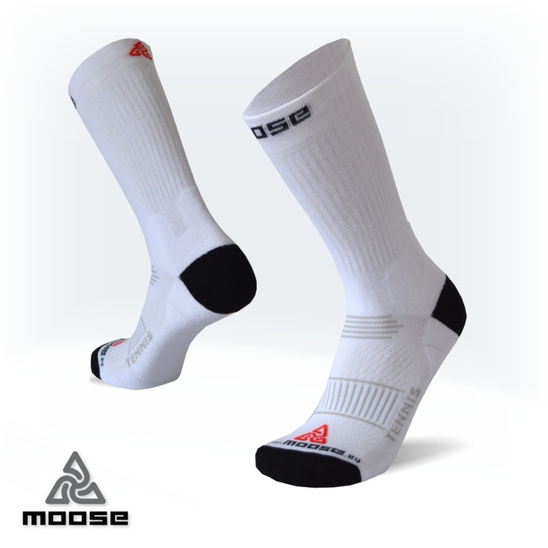 TENNIS polofroté tenisové ponožky Moose bílá XS
