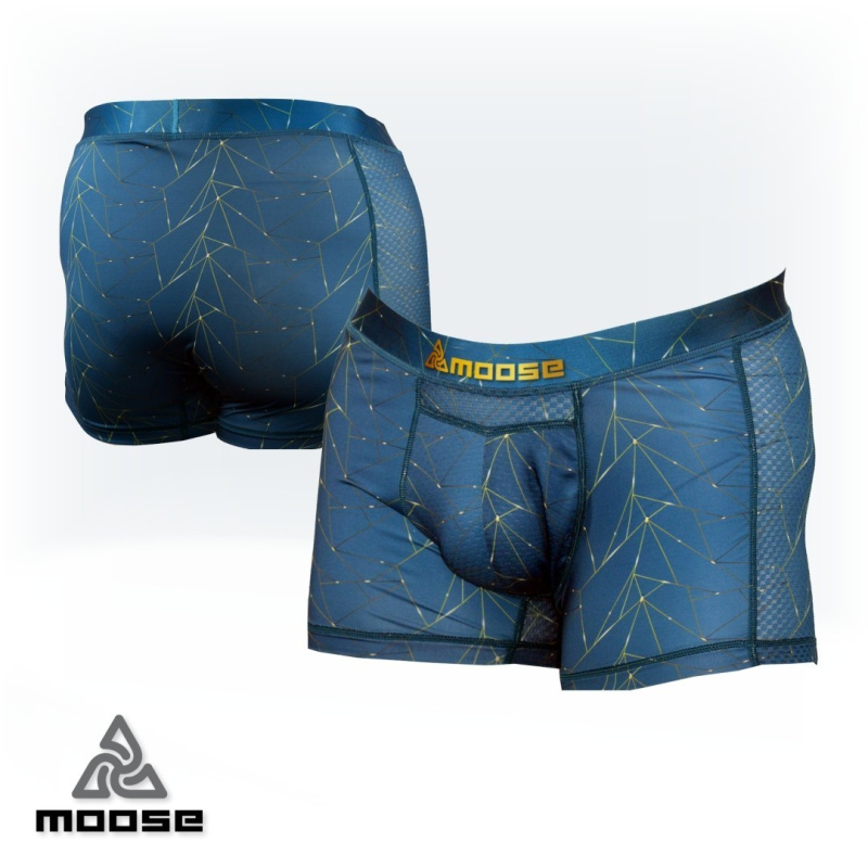 MIMOSA BOXER pánské funkční boxerky Moose tyrkysová S