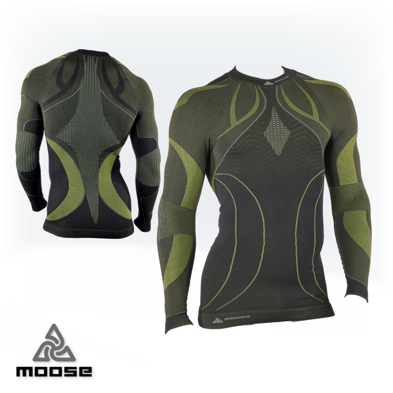EXPEDITION TEE LSL MEN zimní funkční prádlo Moose zelená XS / S