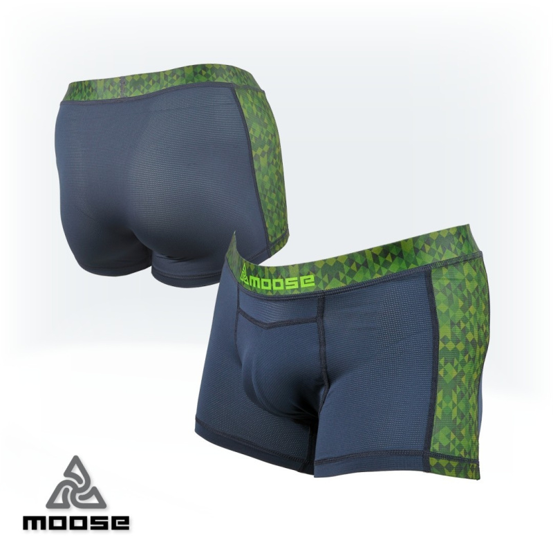TABIT BOXER MEN pánské rychleschnoucí funkční boxerky Moose zelená XS