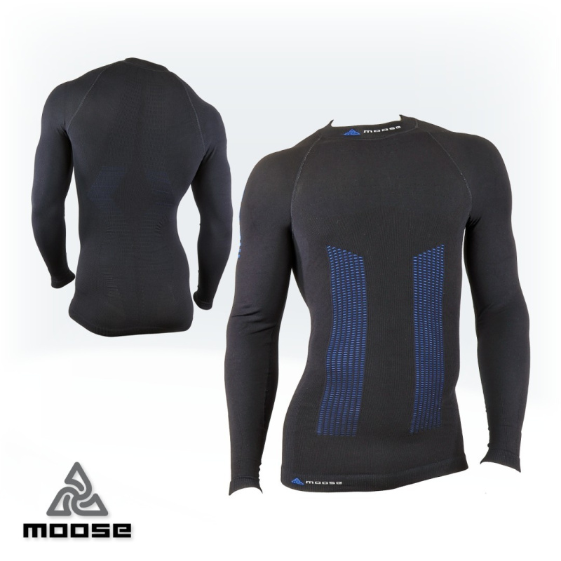SPEED TEE LSL MEN seamless polokompresní termoprádlo Moose modrá XS / S