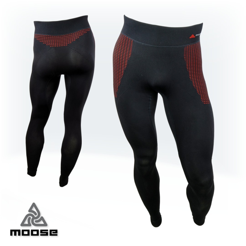 SPEED PANTS LSL MEN seamless polokompresní termoprádlo Moose červená M / L