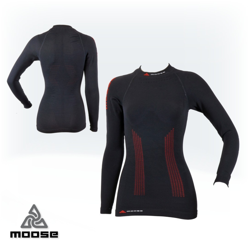 SPEED TEE LSL WOMEN seamless polokompresní termoprádlo Moose červená XS / S