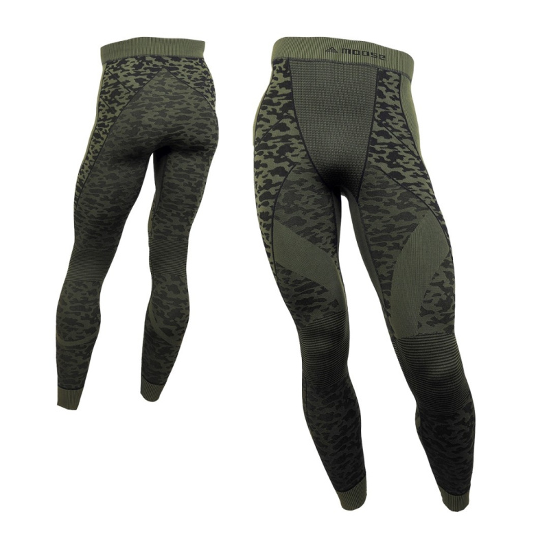 ELEMENT PANTS MEN teplé prodloužené termoprádlo Moose zelená XL / XXL