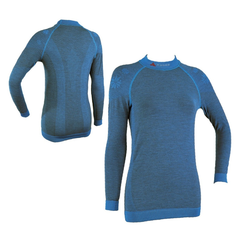 BASE MERINO TEE WOMEN teplé sportovní termoprádlo Moose modrá XS / S