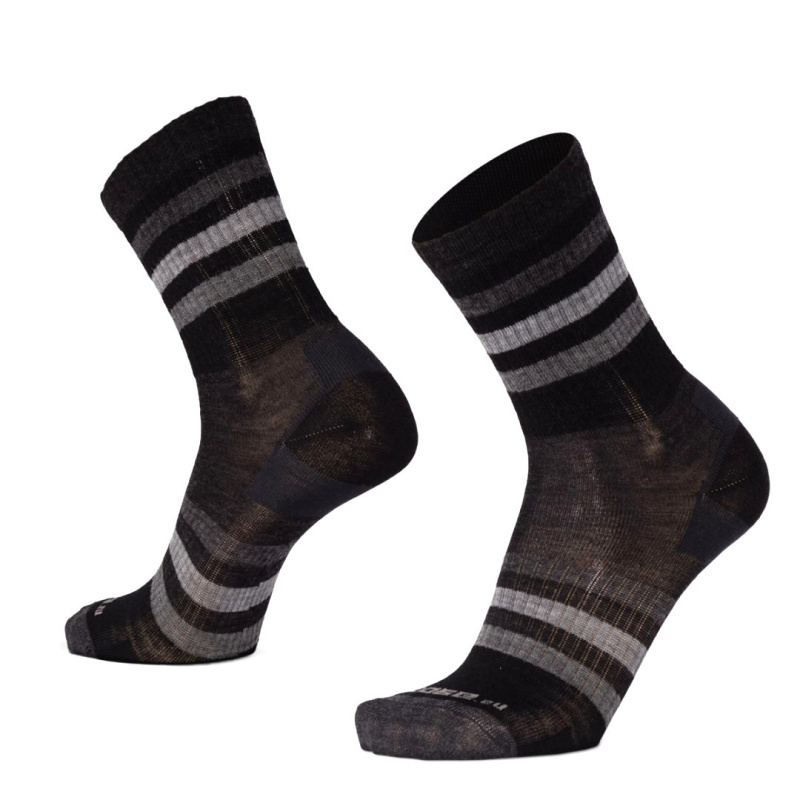 BESKYD LINE pruhované veselé merino ponožky Moose černá XL
