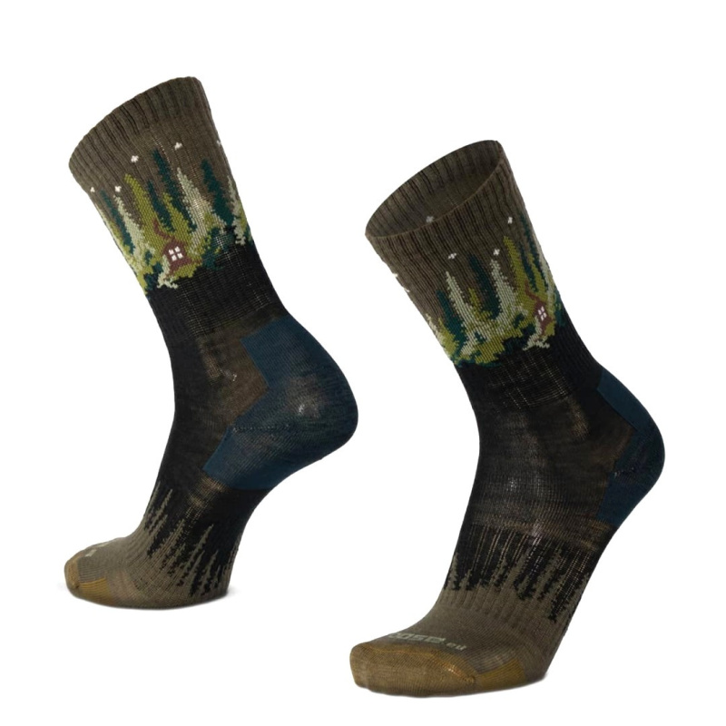 BESKYD GROVE veselé merino ponožky Moose zelená L