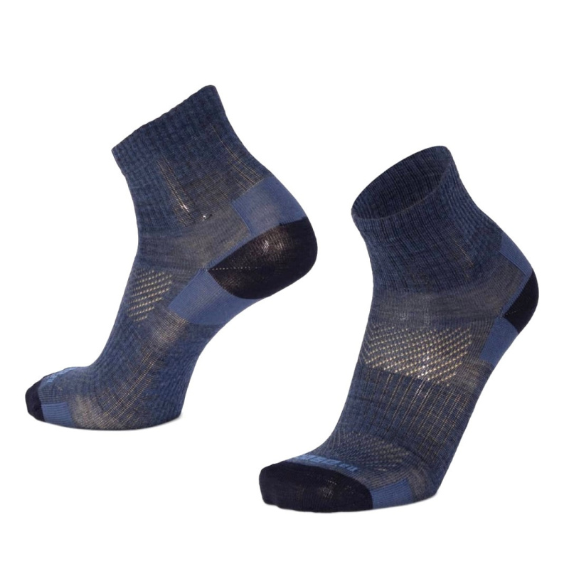 ORLIK ONE jednobarevné kotníkové merino ponožky Moose modrá M