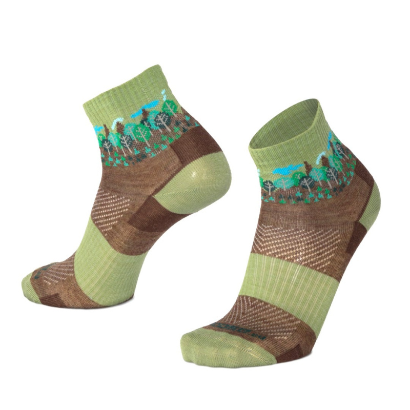 ORLIK FOREST kotníkové veselé merino ponožky Moose zelená XXL