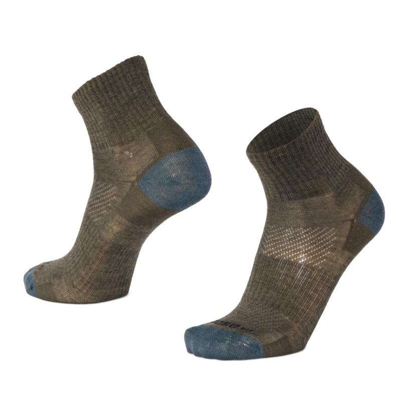 ORLIK ONE jednobarevné kotníkové merino ponožky Moose zelená XL