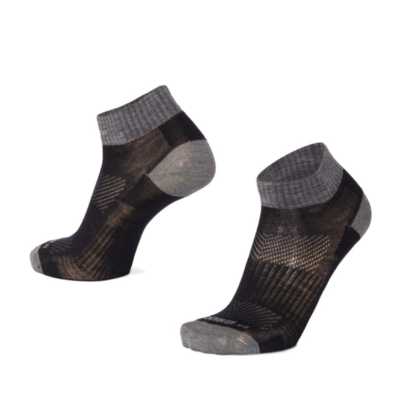 LUZY UNI nízké jednobarevné merino ponožky Moose černá XXL