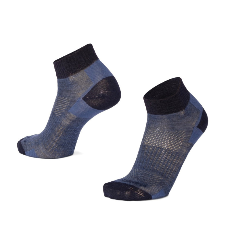 LUZY UNI nízké jednobarevné merino ponožky Moose riflová M