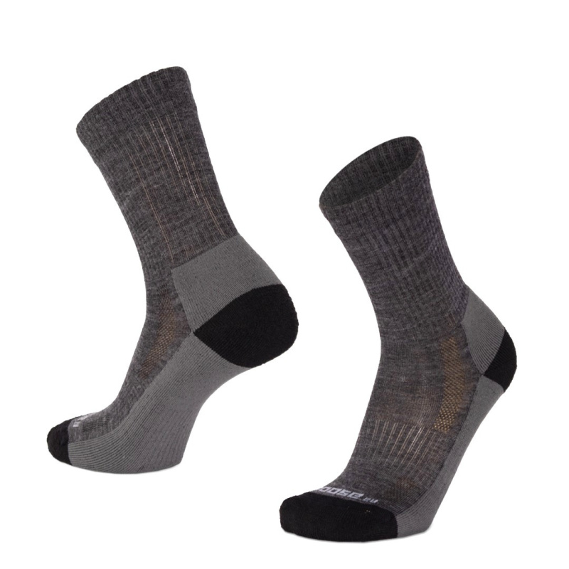 TATRAN BLOCK vysoké jednobarevné merino ponožky Moose šedá XXL