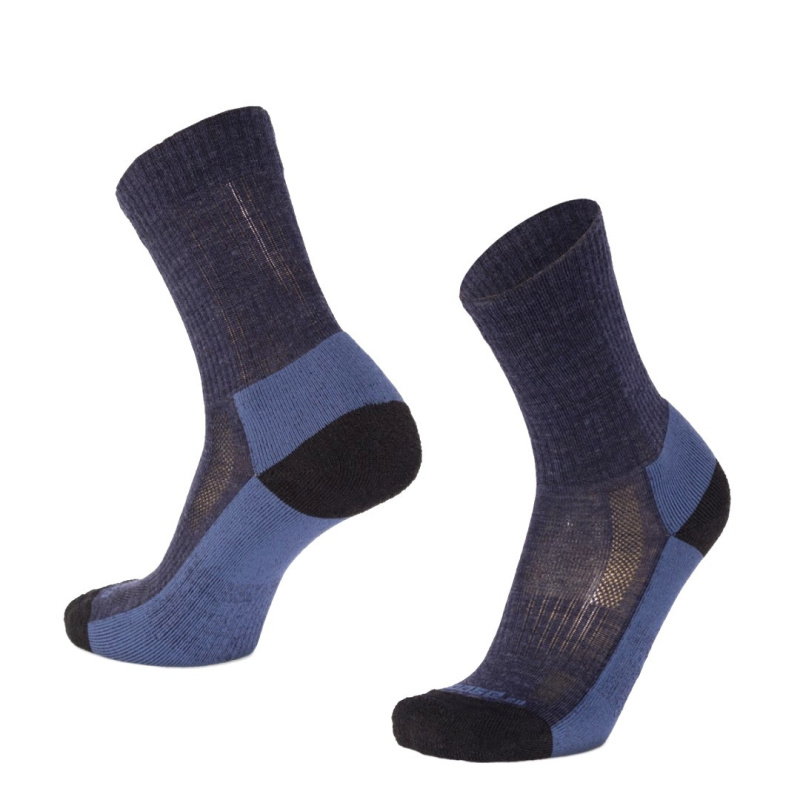 TATRAN BLOCK vysoké jednobarevné merino ponožky Moose modrá XL