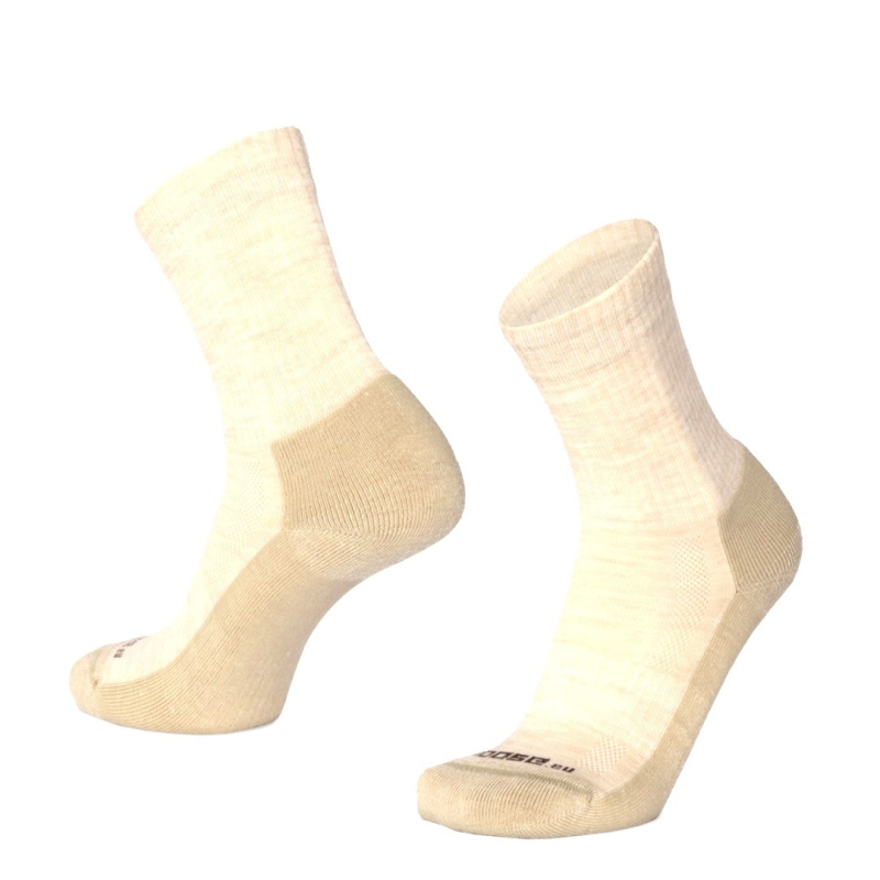 TATRAN BLOCK vysoké jednobarevné merino ponožky Moose béžová S