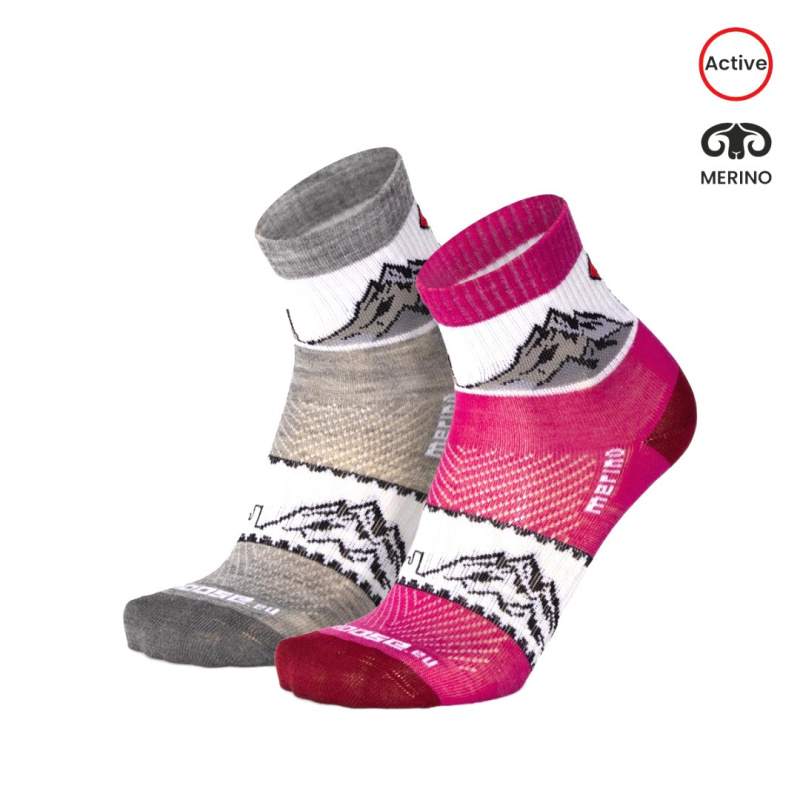 ORLIK KUDYTUDY kotníkové turistické merino ponožky Moose šedá S