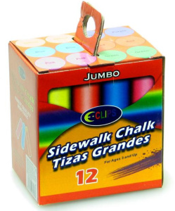 Křídy barevné chodníkové (12ks/kra)